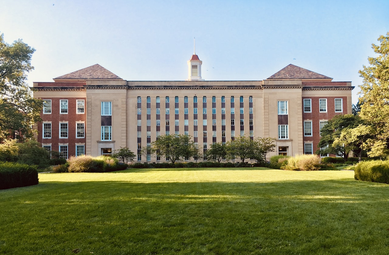 School campus facade